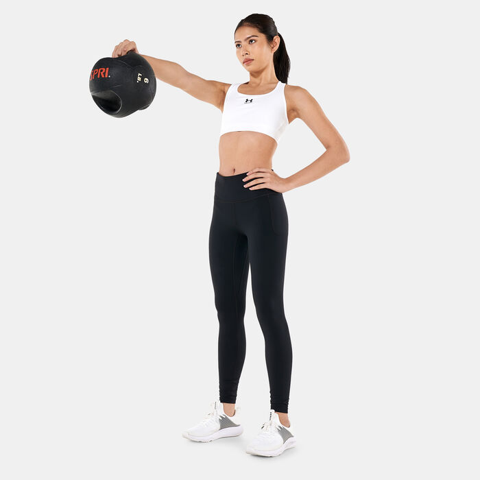 Under Armour Women's Mid-Support Training Sports Bra White image number 2