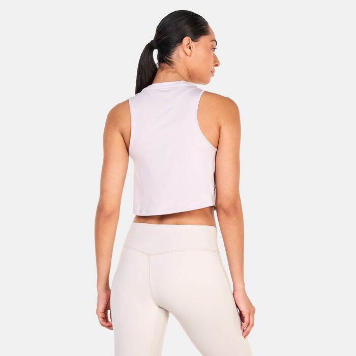 Nike Women's One Classic Dri-FIT Cropped Tank Top Beige Nike Women's One Classic Dri-FIT Cropped Tank Top Beige image number 1