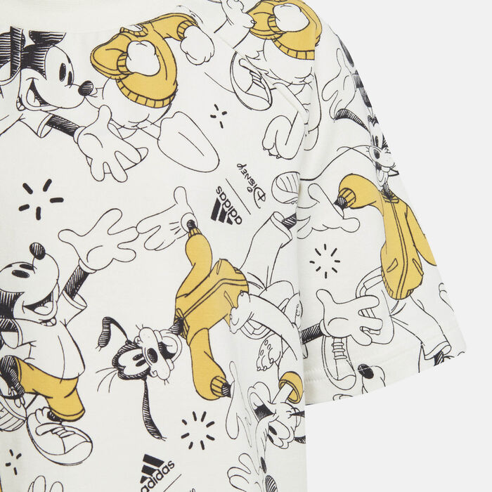 adidas Kids' x Disney Mickey Mouse T-Shirt (Younger Kids) White adidas Kids' x Disney Mickey Mouse T-Shirt (Younger Kids) White image number 3