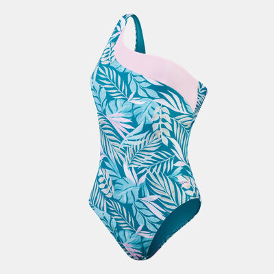 Speedo Women's Asymmetric One-Piece Swimsuit Blue