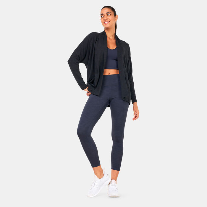 prAna Women's Sunrise Wrap Cardigan Black prAna Women's Sunrise Wrap Cardigan Black image number 2