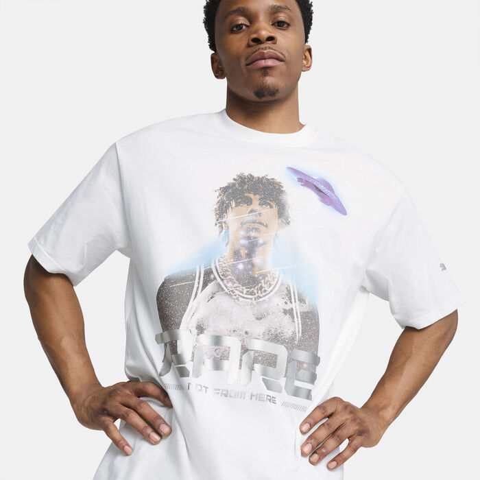 PUMA Men's Lamelo Ball Alien Skins T-Shirt White PUMA Men's Lamelo Ball Alien Skins T-Shirt White image number 4