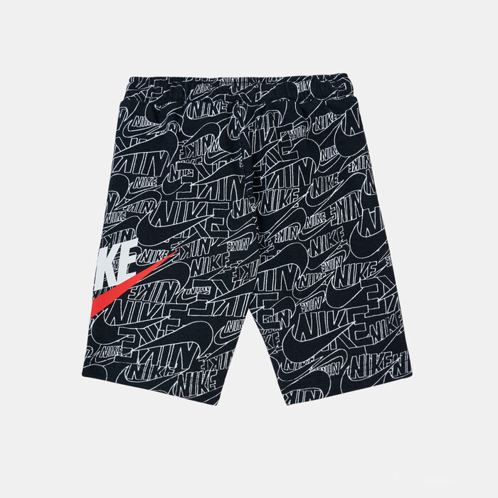 Nike Kids' Sportswear Read Allover Print Shorts Black image number 1