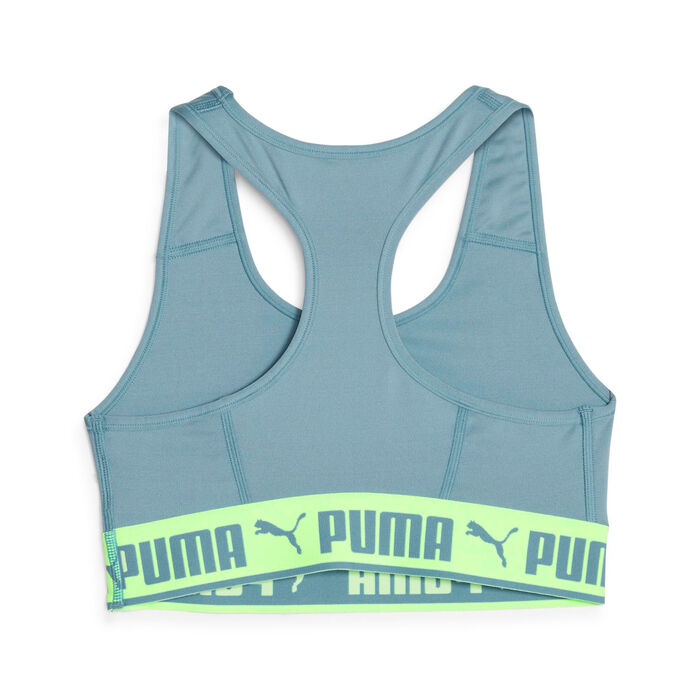 PUMA Women's Strong Mid-Impact Training Sports Bra Green image number 1