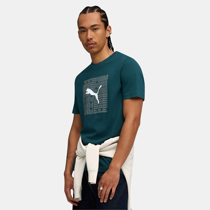 PUMA Men's Graphic Box T-Shirt Green PUMA Men's Graphic Box T-Shirt Green image number 0
