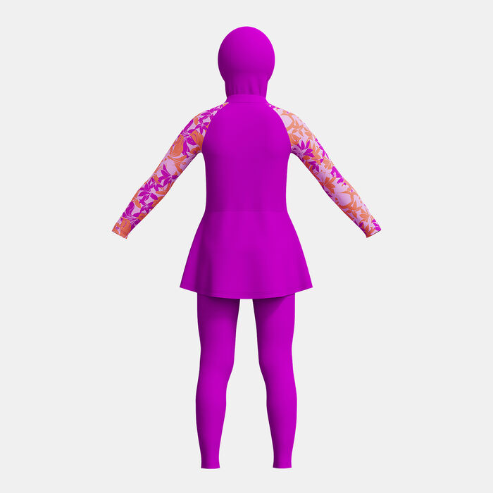 Speedo Kids' Modesty 3-PIece Swimsuit Pink image number 1