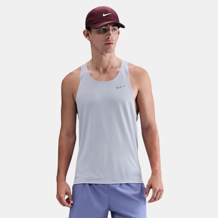 Nike Men's Fast Dri-FIT Running Vest Grey Nike Men's Fast Dri-FIT Running Vest Grey image number 0
