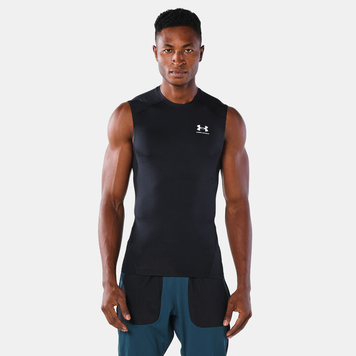 Under Armour Men's HeatGear Armour Top Black Under Armour Men's HeatGear Armour Top Black image number 0