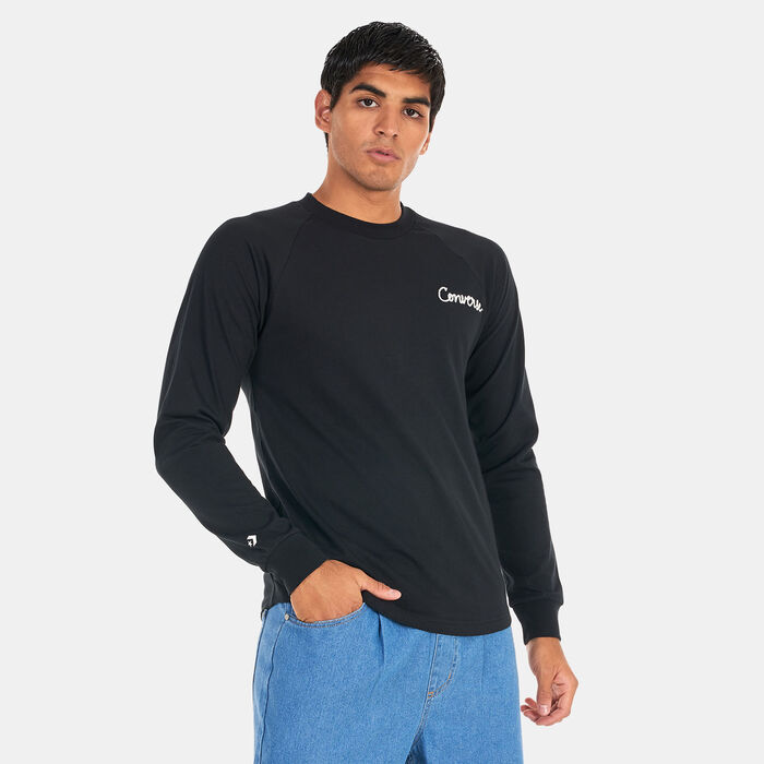 Converse Men's Chain Stitch Reglan T-Shirt Black Converse Men's Chain Stitch Reglan T-Shirt Black image number 0