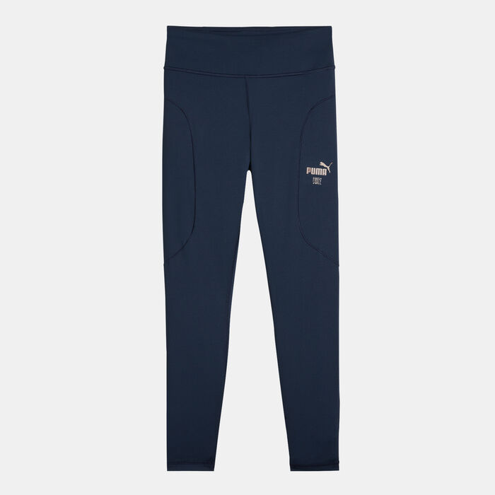 PUMA Women's FIRST MILE 7/8 Running Leggings Blue PUMA Women's FIRST MILE 7/8 Running Leggings Blue image number 0