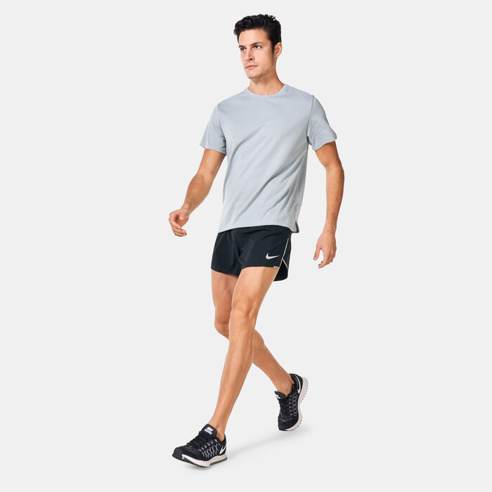 Nike Men's Miler Dri-FIT UV Running T-Shirt Grey Nike Men's Miler Dri-FIT UV Running T-Shirt Grey image number 2