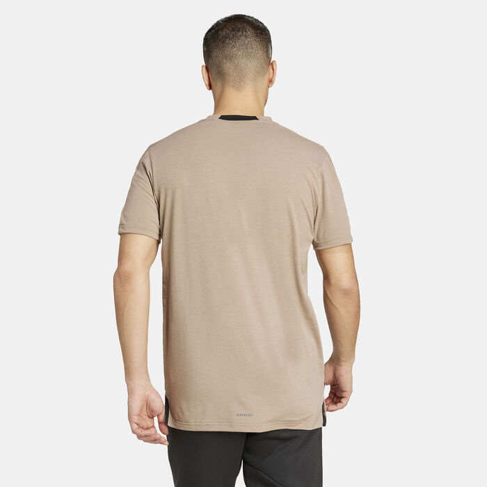 adidas Men's Designed For Training T-Shirt Brown adidas Men's Designed For Training T-Shirt Brown image number 1