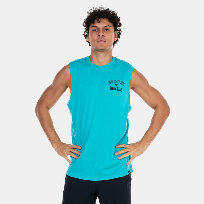 Under Armour Men's Project Rock Show Me Sweat Training Tank Top Green Under Armour Men's Project Rock Show Me Sweat Training Tank Top Green image number 0