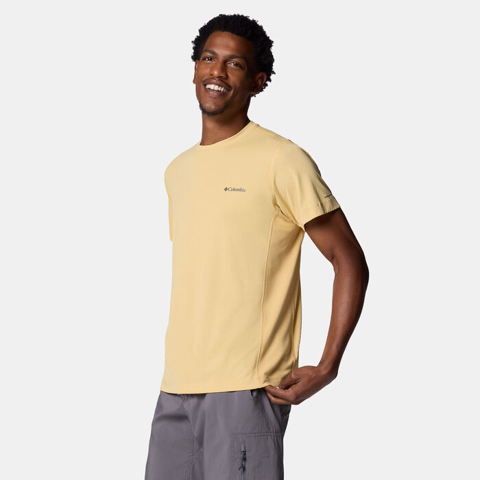 Columbia Men's Zero Rules Light Technical Hiking T-Shirt yellow image number 2