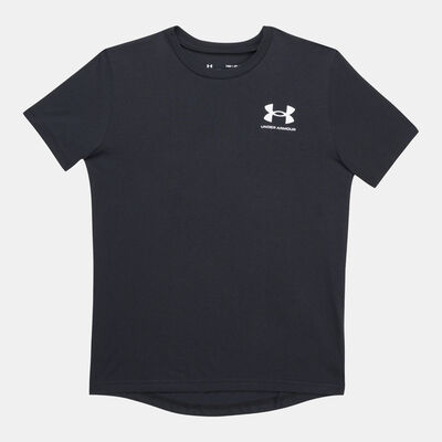 Under Armour Kids' UA Sportstyle Left Chest T-Shirt Black Under Armour Kids' UA Sportstyle Left Chest T-Shirt Black