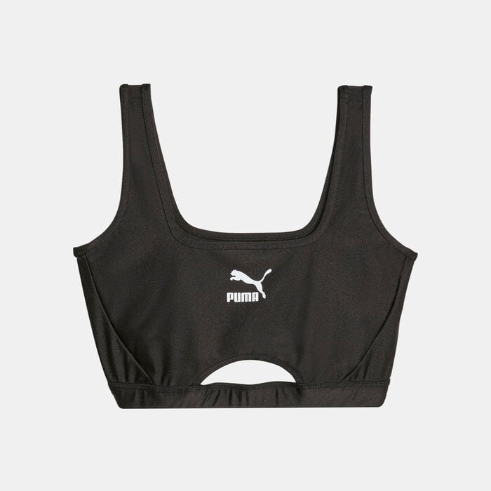 PUMA Women's DARE TO Crop Top Black PUMA Women's DARE TO Crop Top Black image number 0