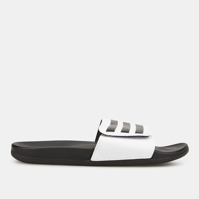 adidas Men's Adilette Comfort Adjustable Bandage Slides Black adidas Men's Adilette Comfort Adjustable Bandage Slides Black image number 1