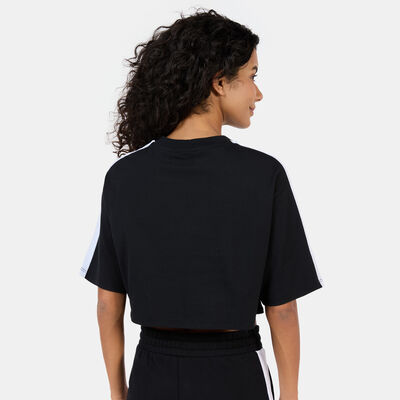 New Era Women's NBA Chicago Bulls Colourblock Crop Top Black