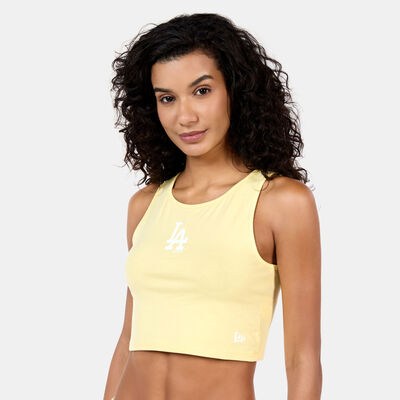 New Era Women's MLB Los Angeles Dodgers LE Crop Top yellow
