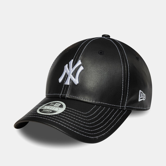 New Era Women's MLB New York Yankees Topstitch PU 9FORTY Cap Black New Era Women's MLB New York Yankees Topstitch PU 9FORTY Cap Black image number 1