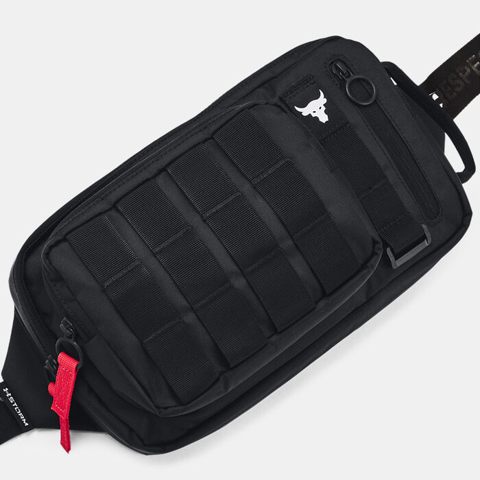 Under Armour Men's Project Rock Waist Pack Black Under Armour Men's Project Rock Waist Pack Black image number 3