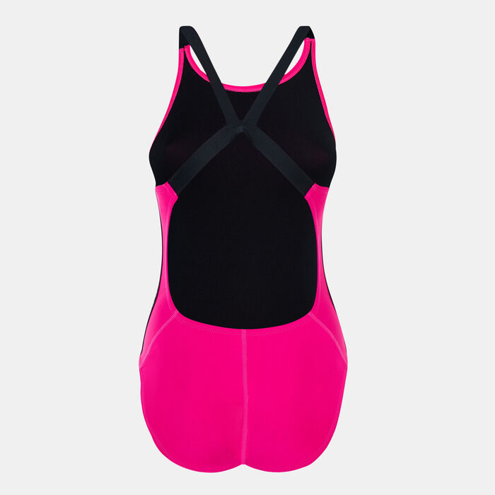 Nike Swim Women's Fastback One-Piece Swimsuit Black Nike Swim Women's Fastback One-Piece Swimsuit Black image number 1
