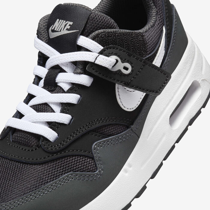 Nike Kids' Air Max 1 EasyOn Shoes Black Nike Kids' Air Max 1 EasyOn Shoes Black image number 6