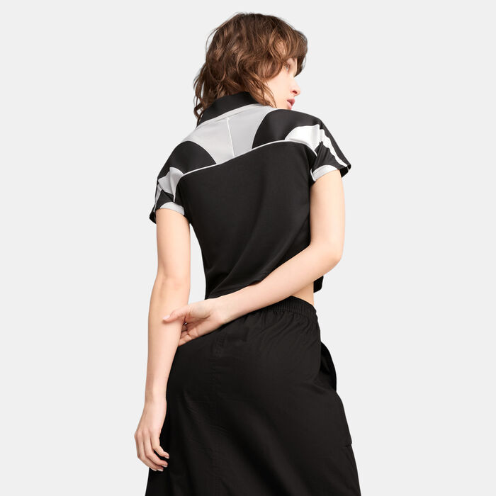 PUMA Women's FUTURE ARCHIVE Football Baby T-Shirt Black PUMA Women's FUTURE ARCHIVE Football Baby T-Shirt Black image number 1
