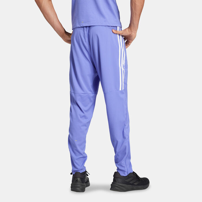 adidas Men's Own the Run 3-Stripes Pants Blue adidas Men's Own the Run 3-Stripes Pants Blue image number 1
