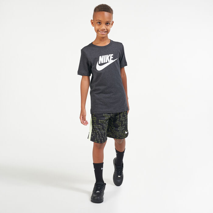 Nike Kids' Dri-FIT Printed Training Shorts Black image number 2