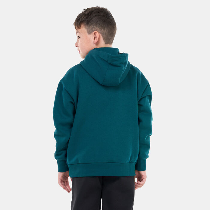 PUMA Kids' Posterize Basketball Pullover Hoodie Green PUMA Kids' Posterize Basketball Pullover Hoodie Green image number 1