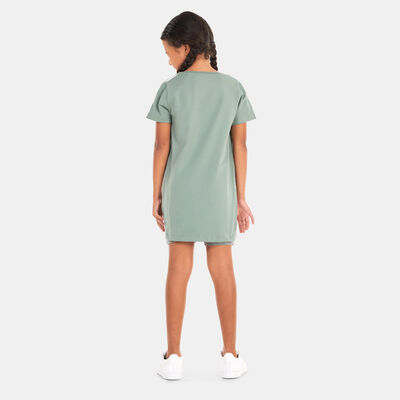 adidas Originals Kids' Animal Print T-Shirt Dress Green