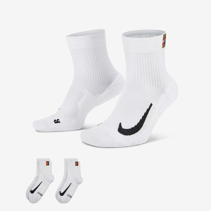 Nike Multiplier Max Tennis Ankle Socks (2 Pairs) White image number 0