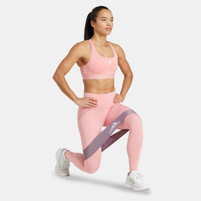 adidas Women's Optime Essentials Training Leggings Pink adidas Women's Optime Essentials Training Leggings Pink image number 2