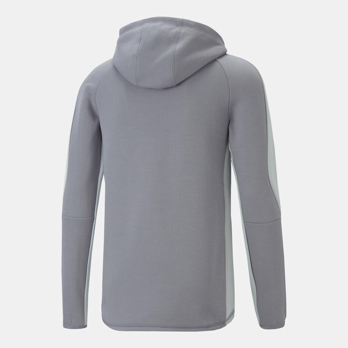 PUMA Men's EVOSTRIPE Full-Zip Hooded Jacket Grey image number 1