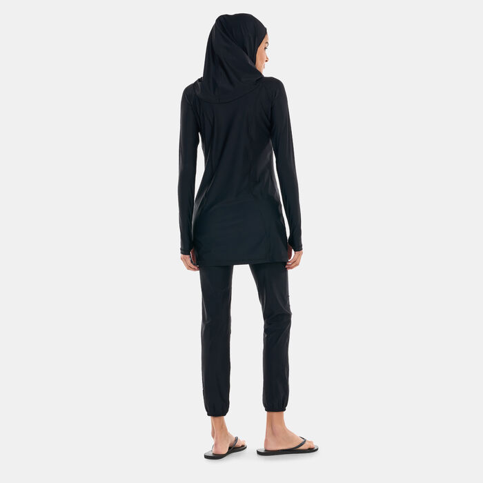 COEGA Women's Modest 3-Piece Swimsuit Set Black COEGA Women's Modest 3-Piece Swimsuit Set Black image number 1
