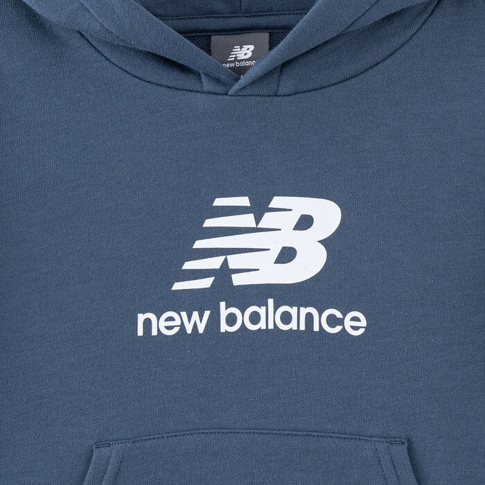 New Balance Kids' Stacked Logo Hoodie Blue New Balance Kids' Stacked Logo Hoodie Blue image number 2