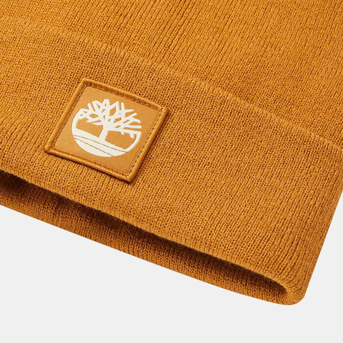 Timberland Tonal Patch Beanie Brown image number 1