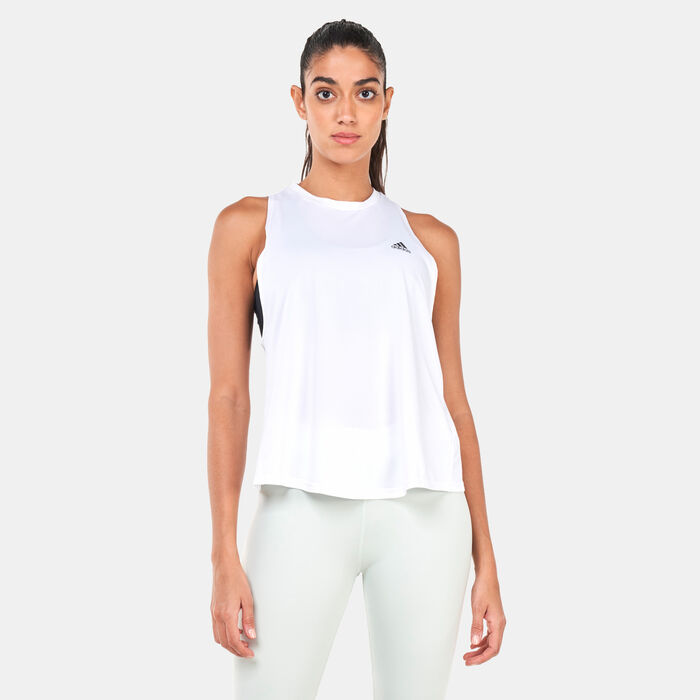 adidas Women's Run Icons Running Tank Top White adidas Women's Run Icons Running Tank Top White image number 0