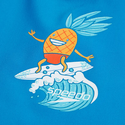 Speedo Kids' Long Sleeve Printed Rashguard Blue