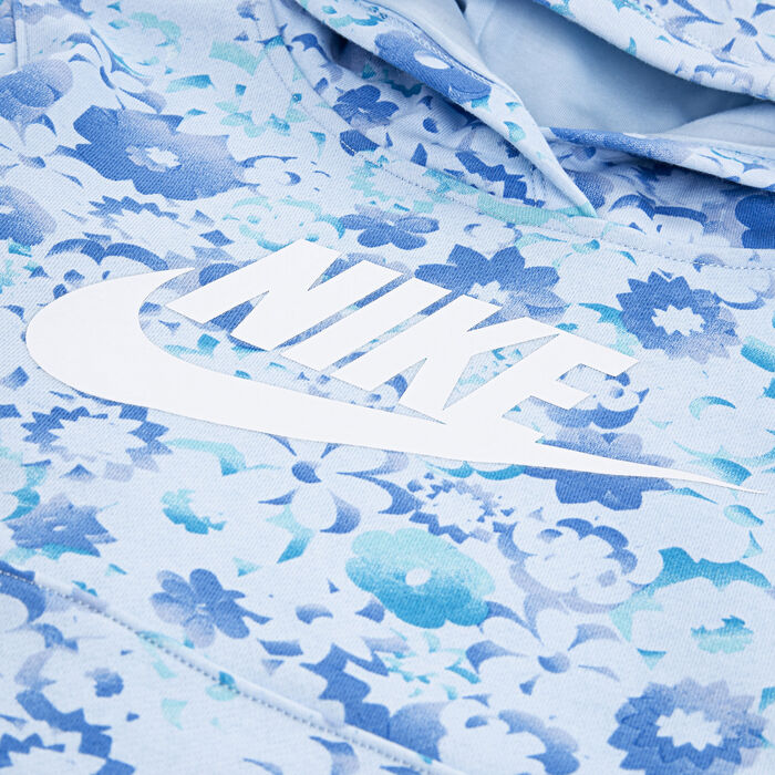 Nike Kids' Flow-Ral Allover Print Hoodie Blue Nike Kids' Flow-Ral Allover Print Hoodie Blue image number 2