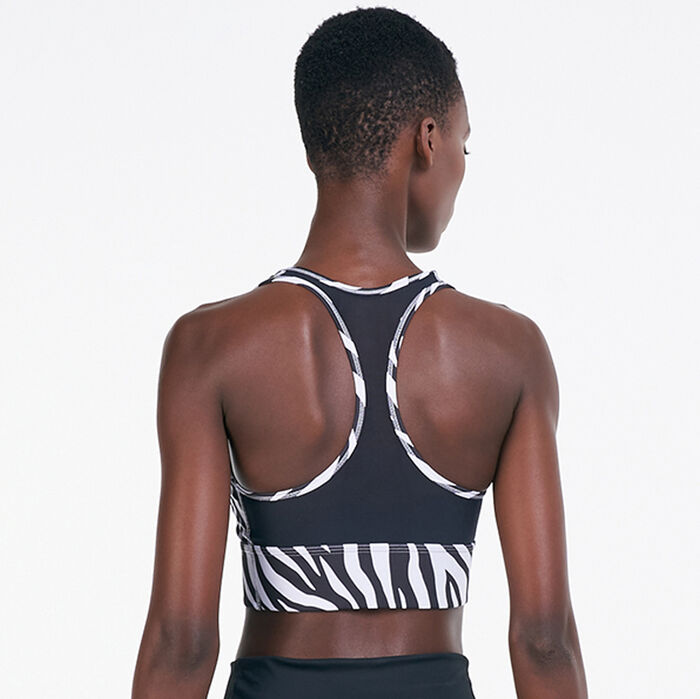Nike Women's Dri-FIT Swoosh Icon Clash Sports Bra Black Nike Women's Dri-FIT Swoosh Icon Clash Sports Bra Black image number 1