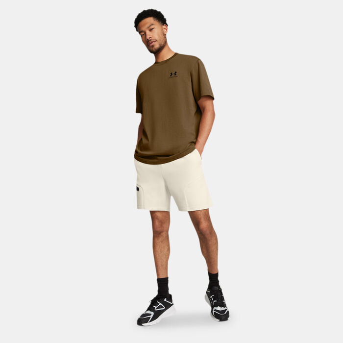 Under Armour Men's Unstoppable Fleece Shorts White Under Armour Men's Unstoppable Fleece Shorts White image number 2