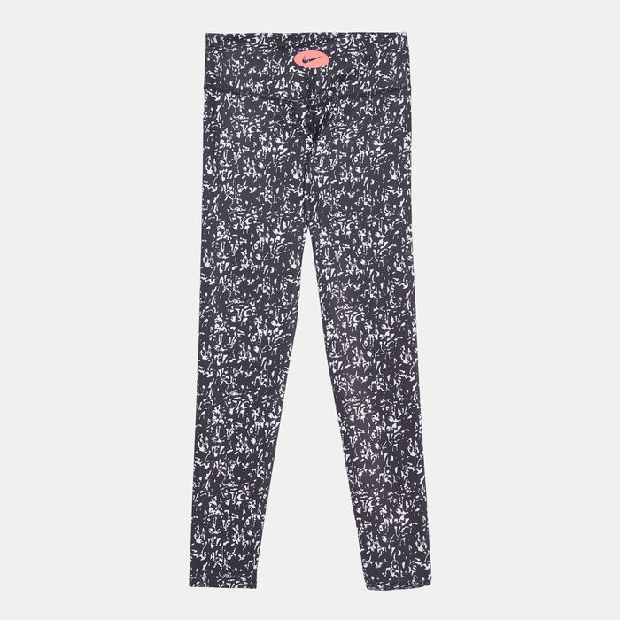 Nike Kids' Dri-FIT One Luxe Icon Clash Leggings (Older Kids) Black Nike Kids' Dri-FIT One Luxe Icon Clash Leggings (Older Kids) Black image number 1