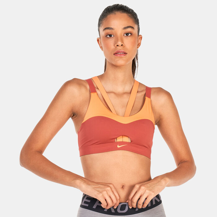 Nike Women's Dri-FIT Indy Strappy Cutout Sports Bra Brown Nike Women's Dri-FIT Indy Strappy Cutout Sports Bra Brown image number 0