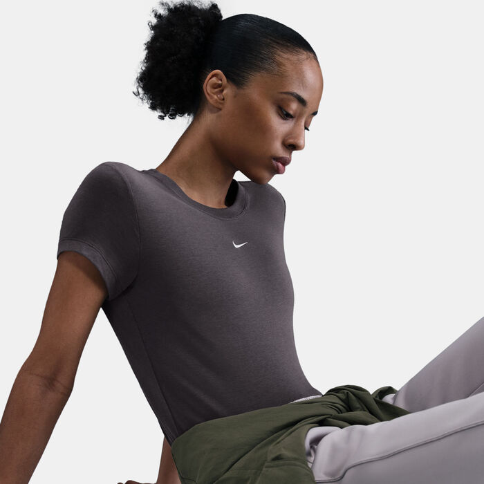 Nike Women's Sportswear Chill Knit T-Shirt Black Nike Women's Sportswear Chill Knit T-Shirt Black image number 5