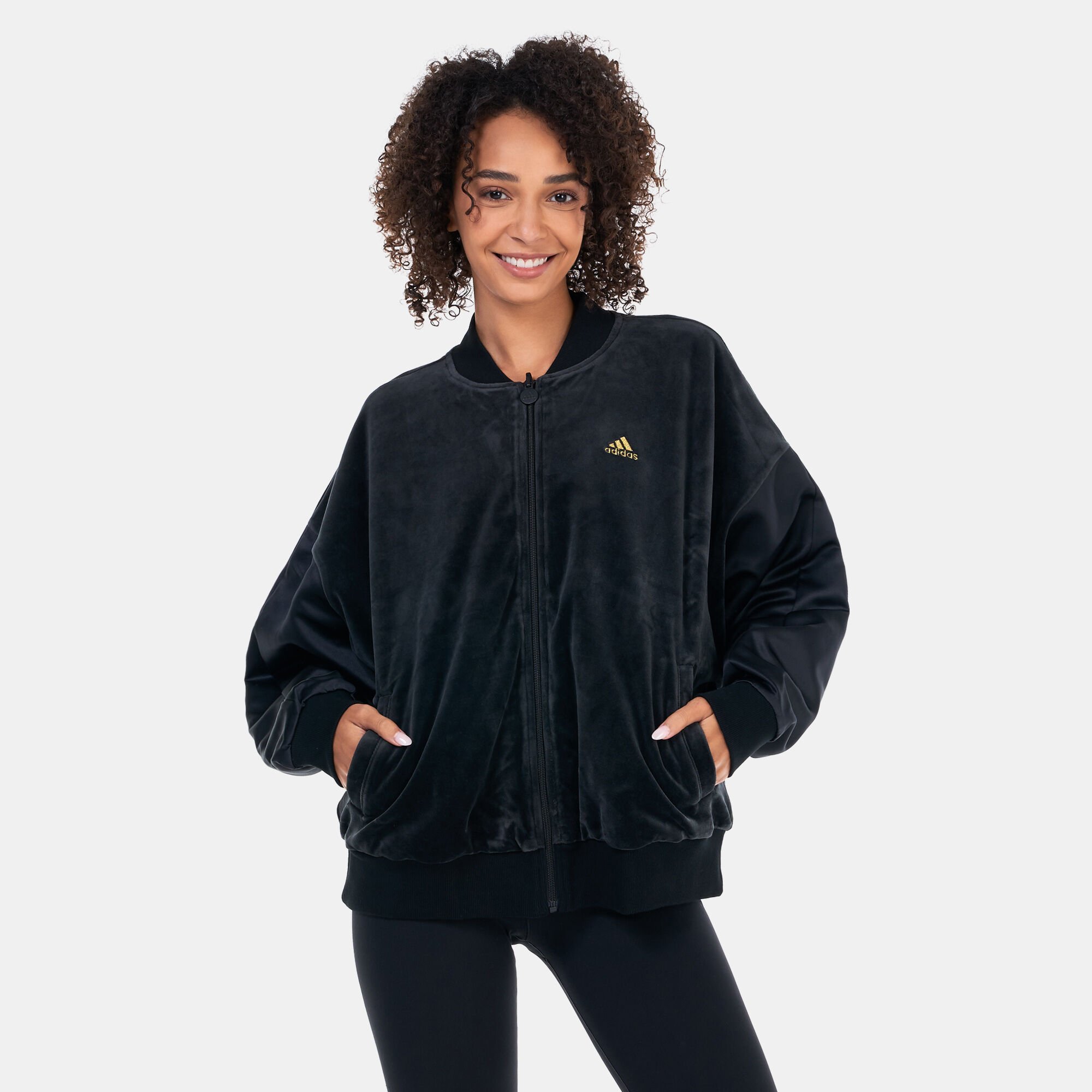 Adidas embossed top track jacket