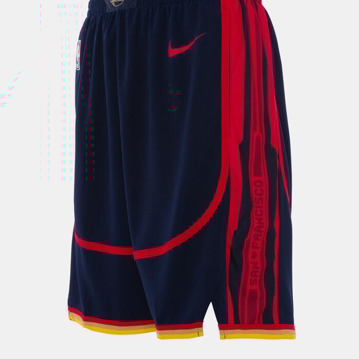 Nike Men's NBA Golden State Warriors 24/25 Dri-FIT Swingman City Edition Basketball Shorts Blue Nike Men's NBA Golden State Warriors 24/25 Dri-FIT Swingman City Edition Basketball Shorts Blue image number 2