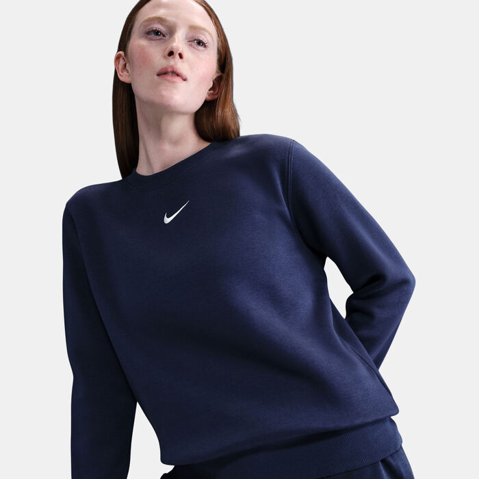 Nike Women's Sportswear Phoenix Fleece Sweatshirt Blue Nike Women's Sportswear Phoenix Fleece Sweatshirt Blue image number 3