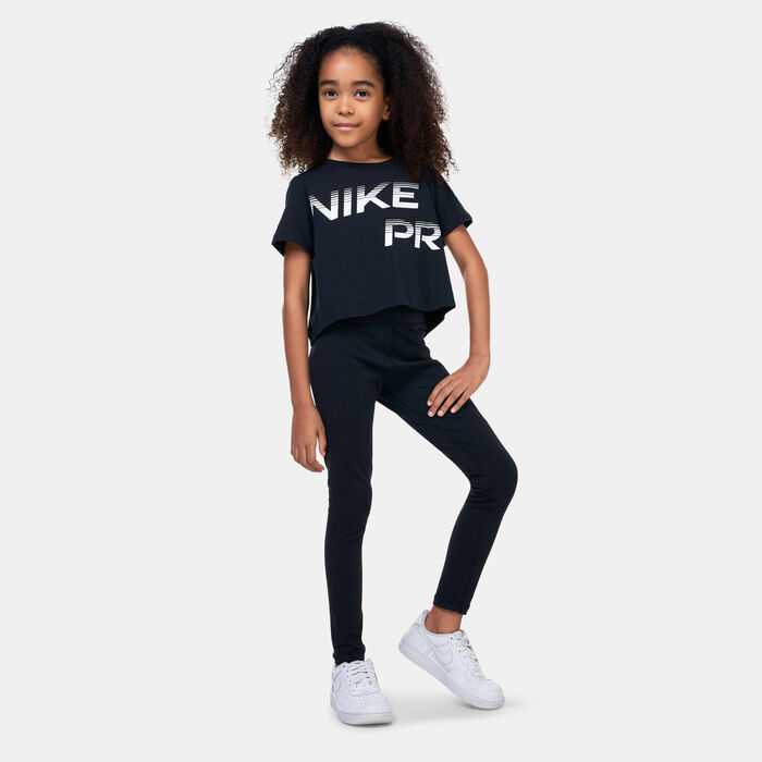 Nike Kids' Dri-FIT Sport Essential+ Cropped Training T-Shirt (Older Kids) Black image number 2
